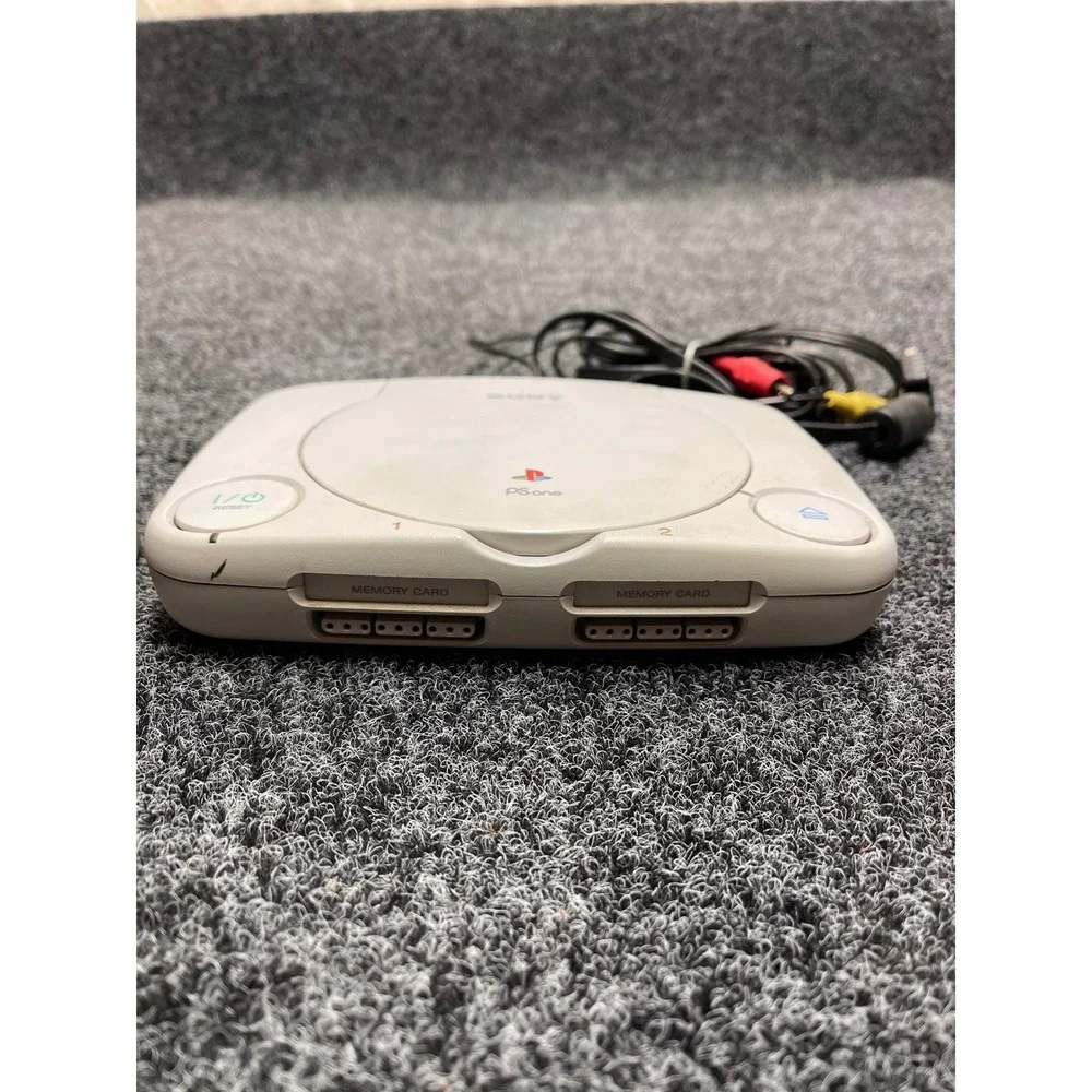 Sony PSone Console SCPH-101 White Slim PlayStation 1 with AV Cable untested